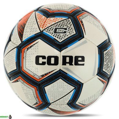 Мяч футбольный CORE DIAMOND FB-8463 Белый-оранжевый №5