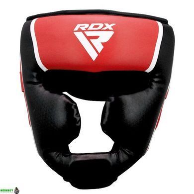 Боксерский шлем RDX AURA PLUS T-17 Red/Black L (капа в комплекте)