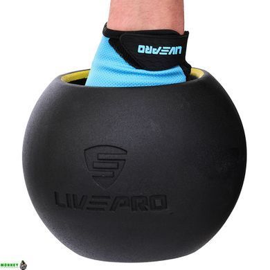 Гиря-колокол чугунная окрашенная BALL BELL LiveUp LP8047-26LB вес 12кг черный