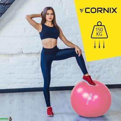 М'яч для фітнесу (фітбол) Cornix 75 см Anti-Burst XR-0024 Pink