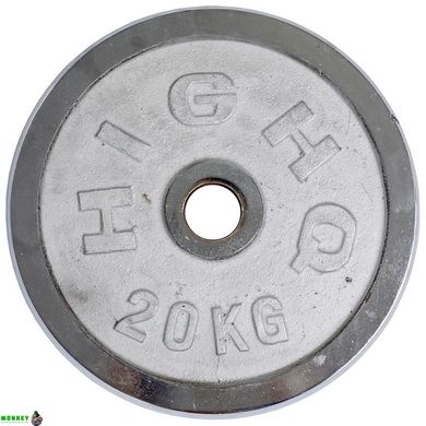 Блины (диски) хромированные HIGHQ SPORT TA-1458-20 52мм 20кг