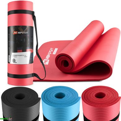 Мат для фітнесу та йоги Hop-Sport HS-N010GM 1см червоний