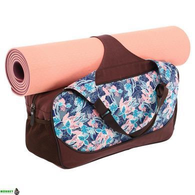 Сумка для фітнесу та йоги KINDFOLK Yoga bag SP-Sport FI-8366-2 рожевий-блакитний