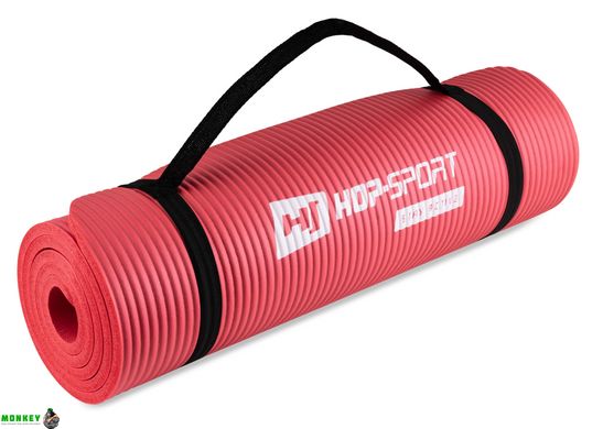 Мат для фитнеса и йоги Hop-Sport HS-N010GM 1 см красный