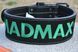 Пояс для важкої атлетики MadMax MFB-301 Suede Single Prong шкіряний Black/Green M