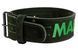 Пояс для важкої атлетики MadMax MFB-301 Suede Single Prong шкіряний Black/Green M