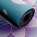 Килимок для йоги Замшевий Record FI-5662-21 розмір 183x61x0,3см бірюзовий з квітковим принтом