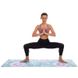 Килимок для йоги Замшевий Record FI-5662-21 розмір 183x61x0,3см бірюзовий з квітковим принтом