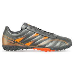 Сороконожки обувь футбольная ZUSHUNDA OB-2023-3 размер 39-45 (верх-PU, подошва-резина, серый-оранжевый)
