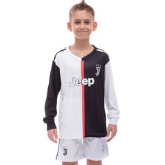 Форма футбольная с длинным рукавом детская SP-Sport JUVENTUS RONALDO 7 домашняя 2020 CO-1678-W (р-р 20-30, рост 110-165см, белый-черный)