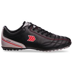 Сороконожки обувь футбольная OWAXX DMO20313-3 BLACK_RED_SILVER размер 41-45 (верх-PU, подошва-RB, черный-красный-серебряный)