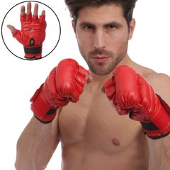 Перчатки для смешанных единоборств MMA VELO ULI-4012 (кожа, р-р S-XL, цвета в ассортименте)