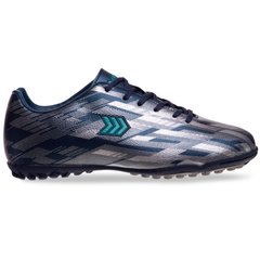 Сороконіжки взуття футбольне підліткове SP-Sport DWB21419-2 NAVY/SILVER/CYAN розмір 36-41 (верх-PU, підошва-RB, темно-синій-срібний)