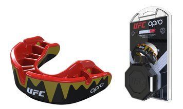 Капа OPRO Platinum UFC Hologram Fangz-Black Metal/Red (art.002261002)