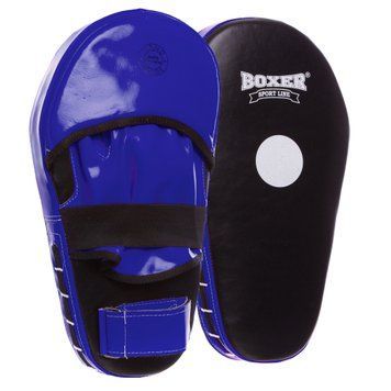 Лапа Пряма подовжена для боксу та єдиноборств BOXER 2007-01 Чорний-синій 40х21х4, 5см 2шт