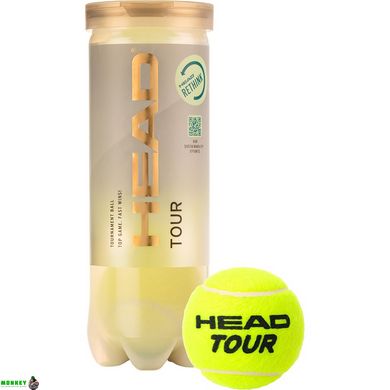 М'ячі для тенісу Head Tour 3 Ball new