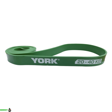 Резинка для фітнесу York 20-40 кг - 2080x32x4,5 мм, зелений