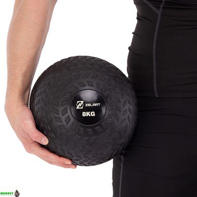 М'яч медичний слембол для кроссфіту Record SLAM BALL FI-7474-8 8кг чорний