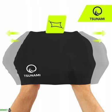 Шапочка для плавання TSUNAMI Standard Black (P-5905973401838)