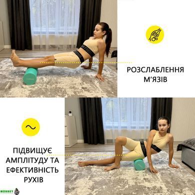Масажний ролик Cornix EVA+ 45 x 15 см (валик, роллер) XR-0305 Mint