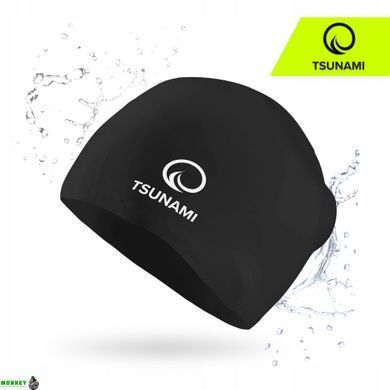 Шапочка для плавання TSUNAMI Standard Black (P-5905973401838)