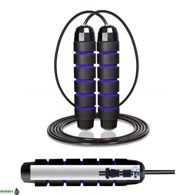 Скакалка швидкісна для кросфіту Cornix Speed Rope Classic XR-0147 Black/Blue