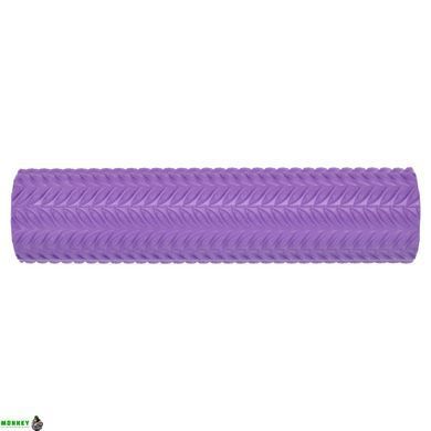 Роллер массажный цилиндр (ролик мфр) 45см Grid Line Roller SP-Sport FI-9387 Фиолетовый