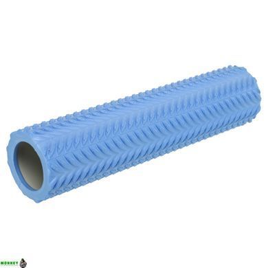 Роллер массажный цилиндр (ролик мфр) 45см Grid Line Roller SP-Sport FI-9387 Фиолетовый