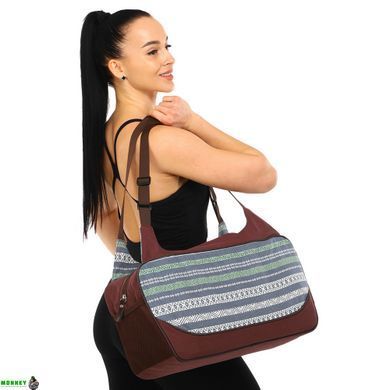 Сумка для фітнесу та йоги KINDFOLK Yoga bag SP-Sport FI-8366-3 сірий-синій