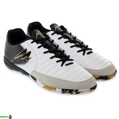 Взуття для футзалу чоловіча Merooj 220332-3 розмір 40-45 білий-чорний