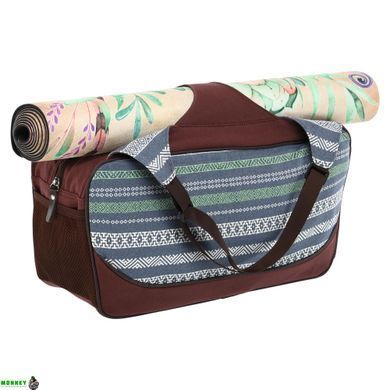 Сумка для фітнесу та йоги KINDFOLK Yoga bag SP-Sport FI-8366-3 сірий-синій