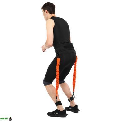 Тренувальна система для стрибків Zelart VERTRCAL JUMP TRAINER FI-6554 чорний-помаранчевий
