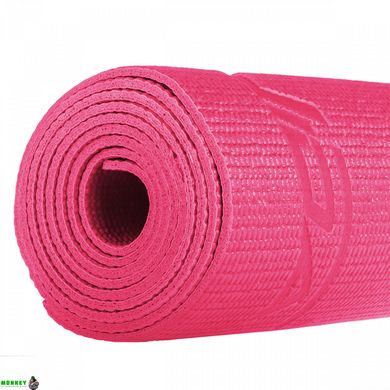 Коврик спортивный SportVida PVC 4 мм для йоги и фитнеса SV-HK0049 Pink