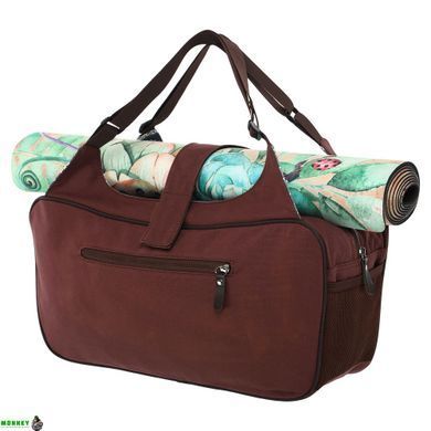 Сумка для фітнесу та йоги KINDFOLK Yoga bag SP-Sport FI-8366-3 сірий-синій