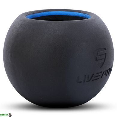 Гіря-дзвін чавунна пофарбована BALL BELL LiveUp LP8047-35LB вага 16кг чорний