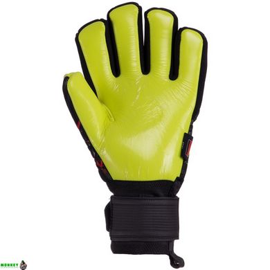 Перчатки вратарские SOCCERMAX GK-007 размер 8-10 черный-желтый