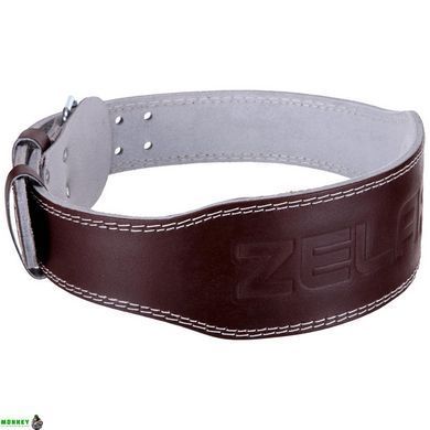 Пояс атлетичний шкіряний ZELART SB-165076 L ширина-10см коричневий