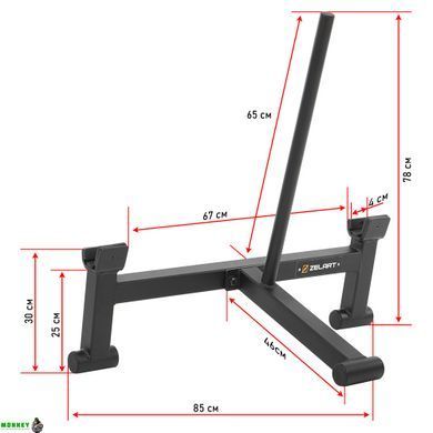 Стійка для штанг Zelart TA-9596 розмір 85x46x78см чорний