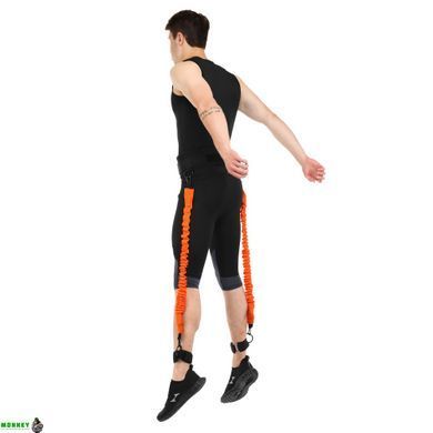 Тренувальна система для стрибків Zelart VERTRCAL JUMP TRAINER FI-6554 чорний-помаранчевий