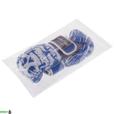 Рукавички боксерські Zelart SKULL BO-5493 Чорний 12 унцій