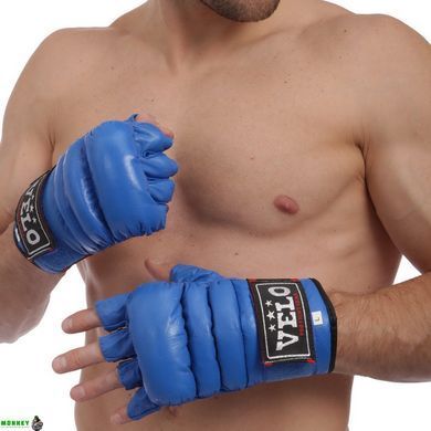 Рукавички для змішаних єдиноборств MMA шкіряні VELO ULI-4012 Червоний L