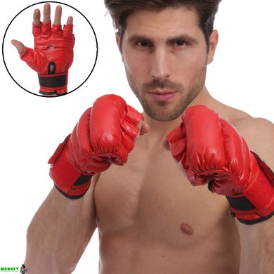 Перчатки для смешанных единоборств MMA кожаные VELO ULI-4012 S-XL цвета в ассортименте