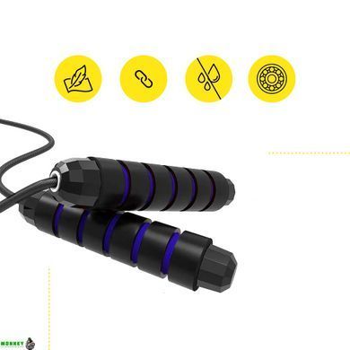 Скакалка швидкісна для кросфіту Cornix Speed Rope Classic XR-0147 Black/Blue