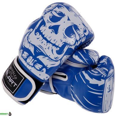 Рукавички боксерські Zelart SKULL BO-5493 Чорний 12 унцій