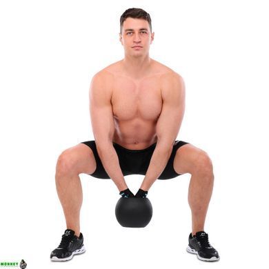 Гіря-дзвін чавунна пофарбована BALL BELL LiveUp LP8047-35LB вага 16кг чорний
