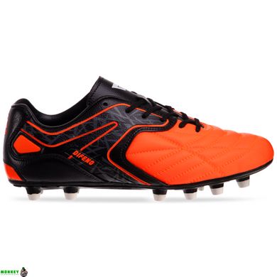 Бутсы футбольная обувь OWAXX 170210-1 R.ORANGE/BLACK/WHITE размер 40-45 (верх-PU, подошва-RB, оранжевый-черный-белый)
