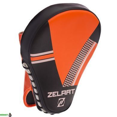 Лапа Изогнутая для бокса и единоборств Zelart BO-1338 Черный-белый 25x19x4см 2шт