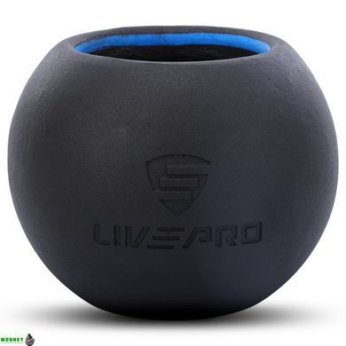 Гіря-дзвін чавунна пофарбована BALL BELL LiveUp LP8047-35LB вага 16кг чорний