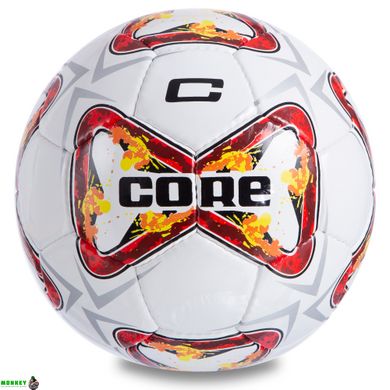 М'яч футбольний CORE PREMIER CR-046 №5 PU білий-червоний