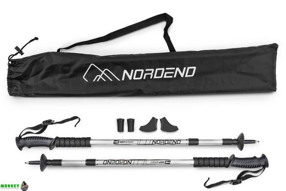 Трекинговые палки Hop-Sport Nordend серебристые